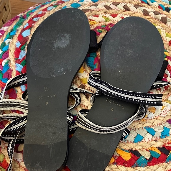 Rothy’s Black Sandals with Striped Accents - Picture 3 of 3